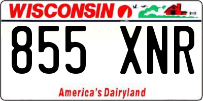 WI license plate 855XNR