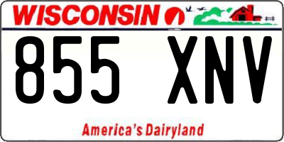 WI license plate 855XNV
