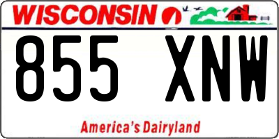 WI license plate 855XNW