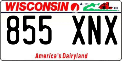 WI license plate 855XNX