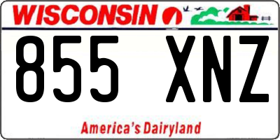WI license plate 855XNZ