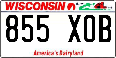 WI license plate 855XOB