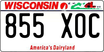 WI license plate 855XOC