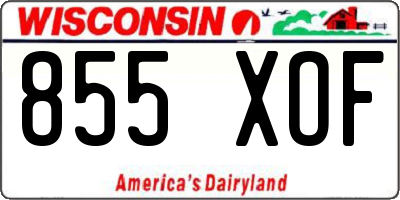 WI license plate 855XOF