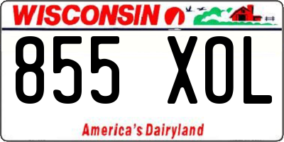 WI license plate 855XOL