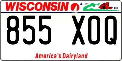 WI license plate 855XOQ