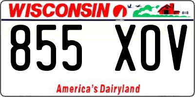 WI license plate 855XOV