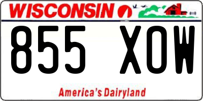 WI license plate 855XOW