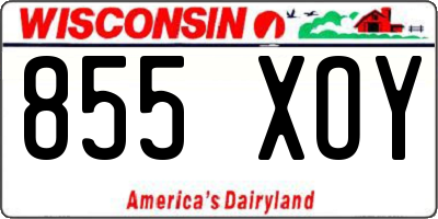 WI license plate 855XOY