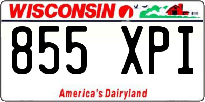 WI license plate 855XPI