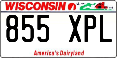 WI license plate 855XPL