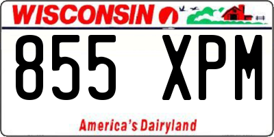 WI license plate 855XPM
