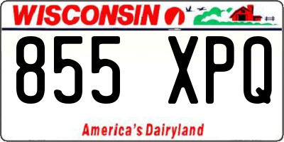 WI license plate 855XPQ