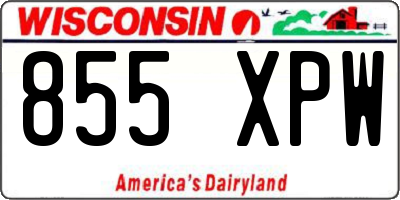 WI license plate 855XPW