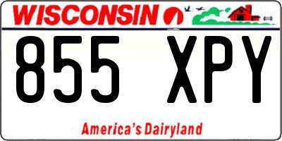 WI license plate 855XPY