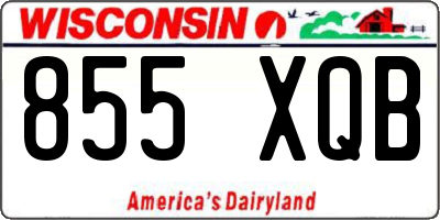 WI license plate 855XQB