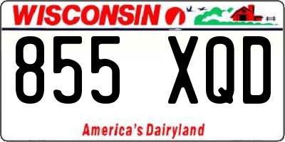 WI license plate 855XQD