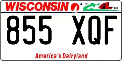 WI license plate 855XQF