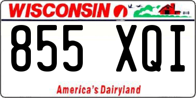 WI license plate 855XQI