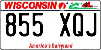 WI license plate 855XQJ