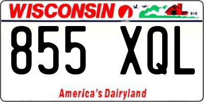 WI license plate 855XQL