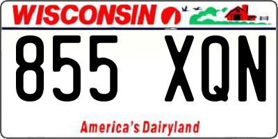 WI license plate 855XQN