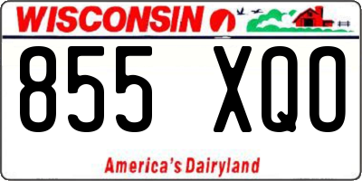 WI license plate 855XQO