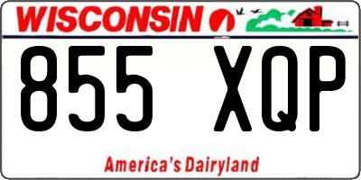 WI license plate 855XQP