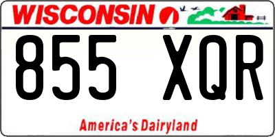 WI license plate 855XQR