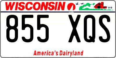 WI license plate 855XQS