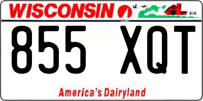 WI license plate 855XQT
