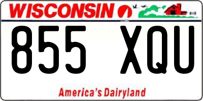 WI license plate 855XQU