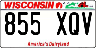 WI license plate 855XQV