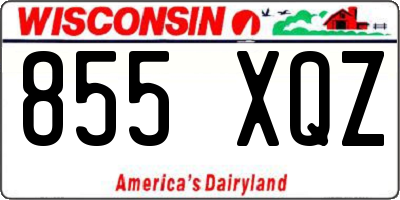 WI license plate 855XQZ