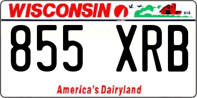 WI license plate 855XRB