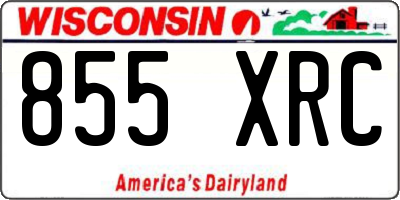WI license plate 855XRC