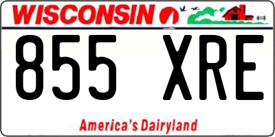 WI license plate 855XRE