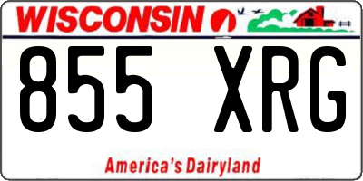 WI license plate 855XRG