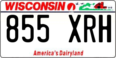 WI license plate 855XRH