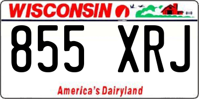 WI license plate 855XRJ