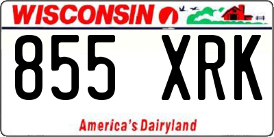 WI license plate 855XRK