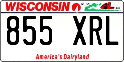 WI license plate 855XRL