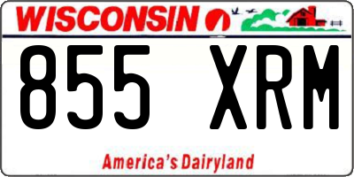 WI license plate 855XRM