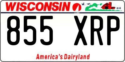 WI license plate 855XRP