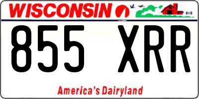 WI license plate 855XRR