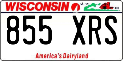 WI license plate 855XRS