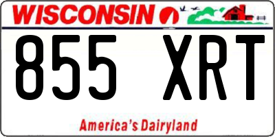 WI license plate 855XRT