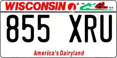 WI license plate 855XRU