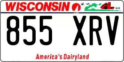 WI license plate 855XRV