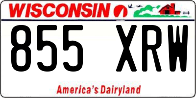 WI license plate 855XRW